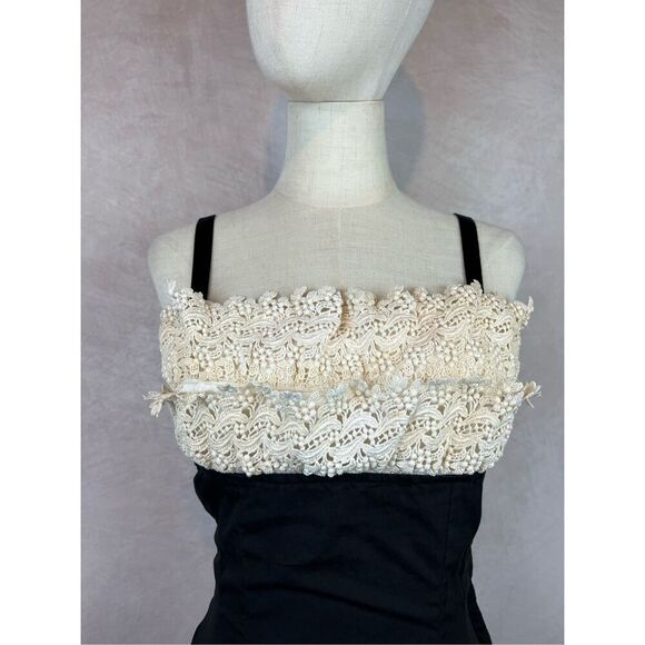 Vintage Late 1940s Black Dress Stunning Art Deco - Picture 3 of 13